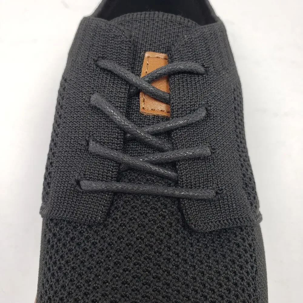 Kenneth Cole Reaction Burgess Cedric Boys Size 5Y Black Knit Dress Oxford Shoes